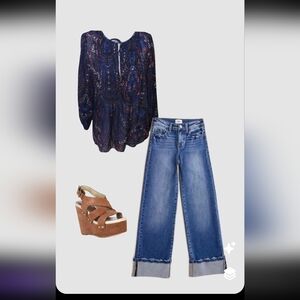 Paisley Print Women's Top